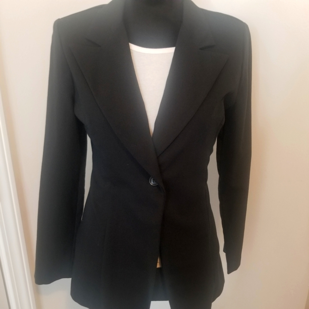 Vintage Black Double Breasted Blazer Juniors Small